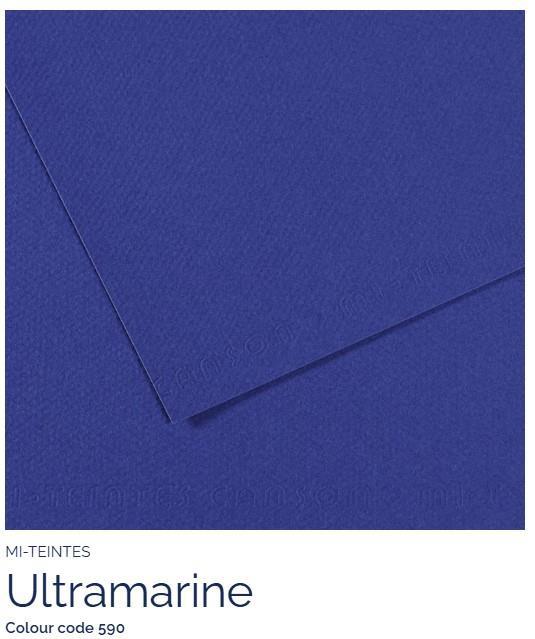 Foglio Canson Mi-Teintes 50x65 cm 160g/m; 590 Oltremare
