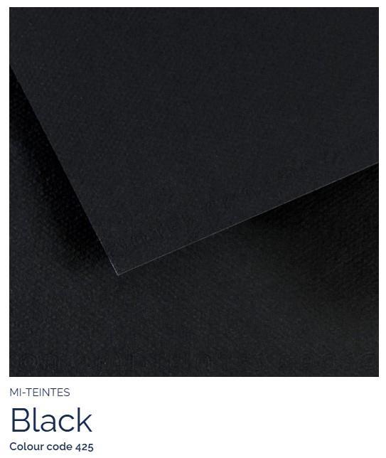 Foglio Canson Mi-Teintes 50x65 cm 160g/m; 425 Nero