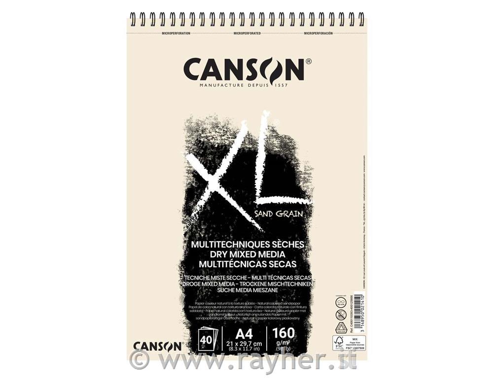 Skicirka spirala XL Sand Grain A4 160 g naravni toni, 40 listna