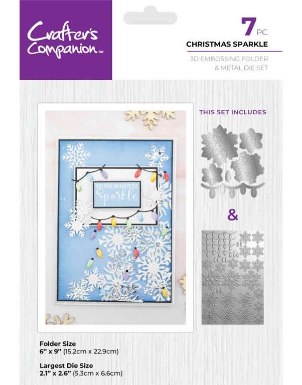 Rezalne šablone & 3D Teksturna plošča Christmas Sparkle