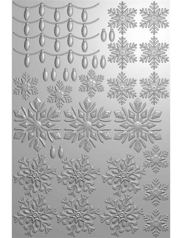 Rezalne šablone & 3D Teksturna plošča Christmas Sparkle