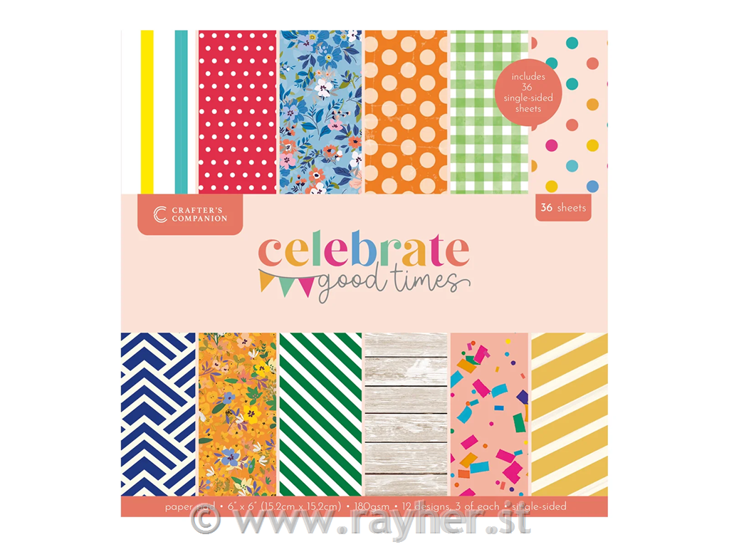 Set papirjev 15x15cm, Celebrate Good Times, 36 listov