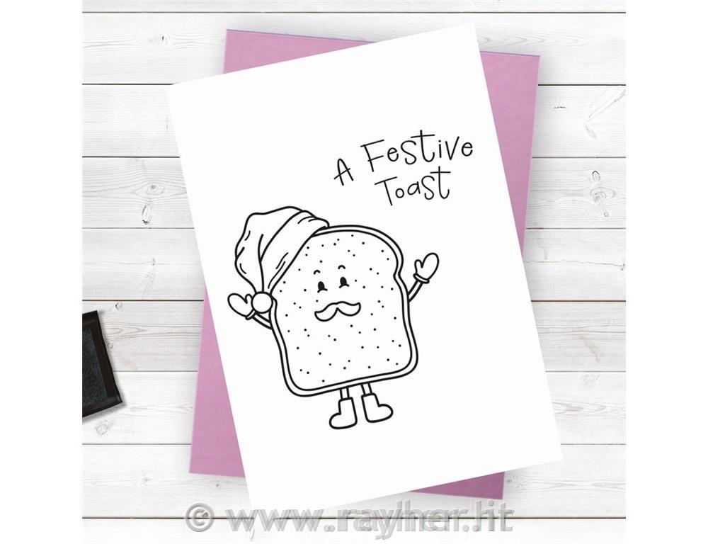 CC - Photopolymer Stamp -A Festive Toast