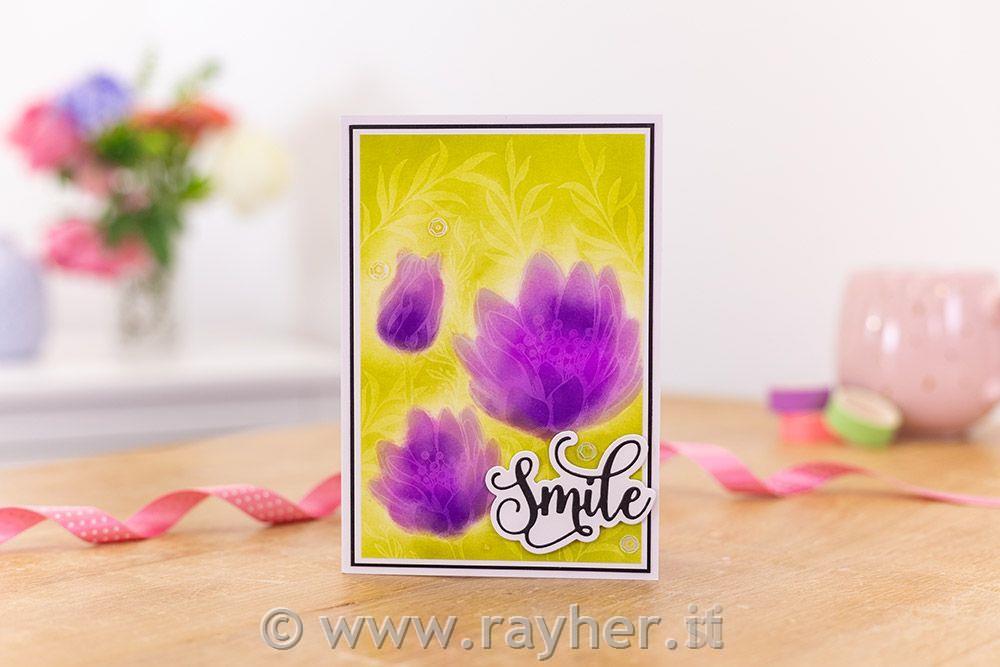 Resist Silhouette štampiljka - Flowers & Buds