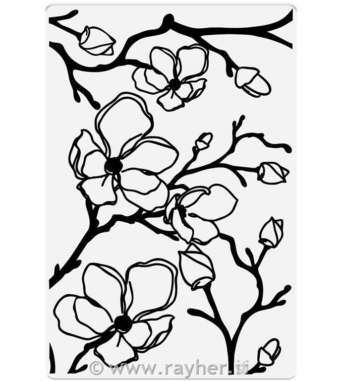 Resist Silhouette štampiljka - Spring Blossom