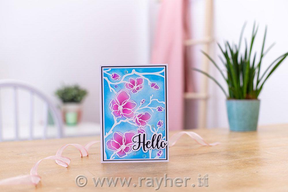 Resist Silhouette štampiljka - Spring Blossom