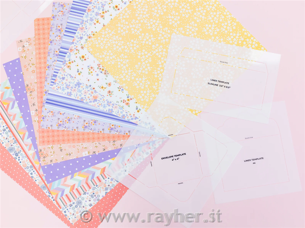 Modelli di buste e set di carta