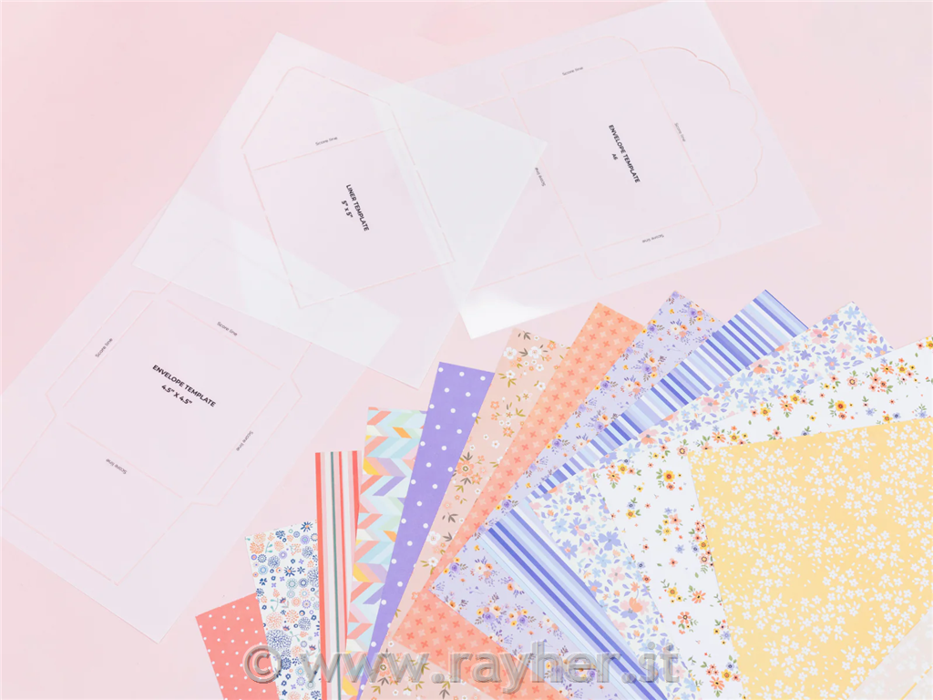 Modelli di buste e set di carta