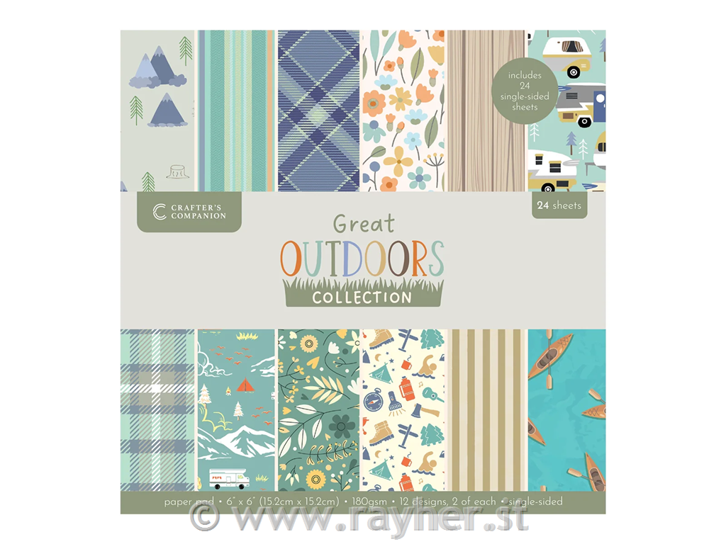 Set di carta 15x15cm The Great Outdoors