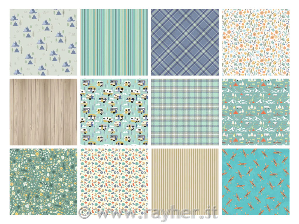 Set di carta 15x15cm The Great Outdoors