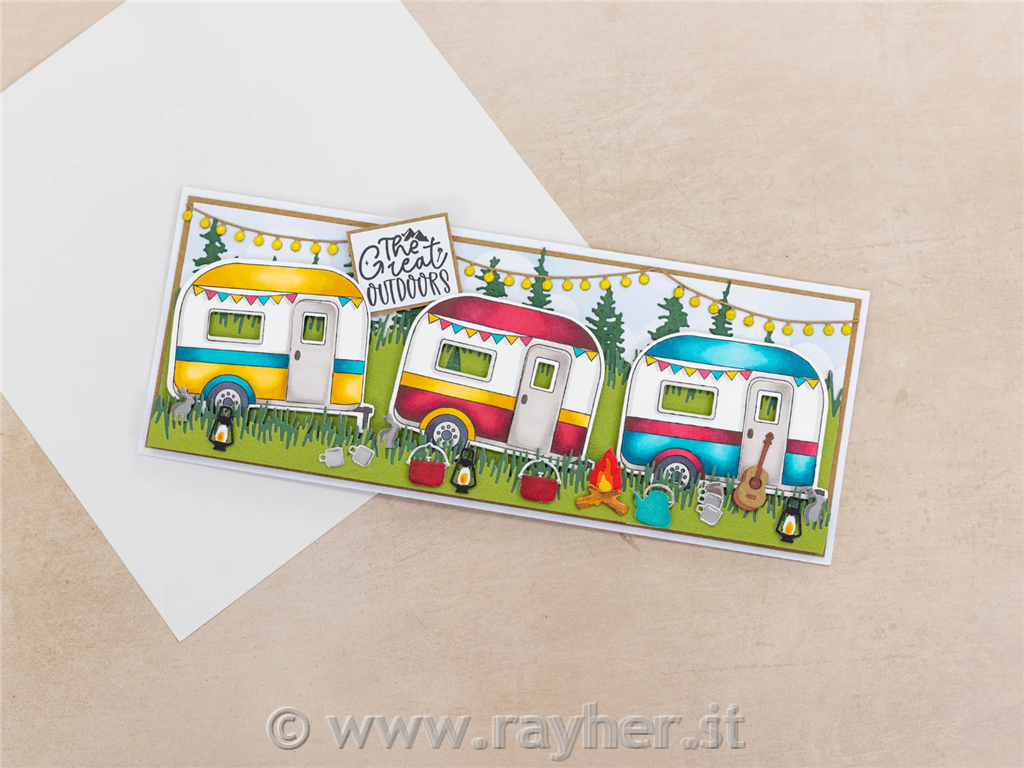 Rezalna šablona & Štampiljka Adventure Awaits