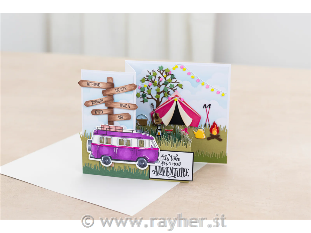 The Great Outdoors Stamp & Die Set - Enjoy the Journey