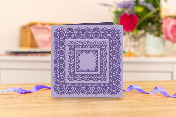 Rezalne šablone Nesting Die - Floral Lace Frames