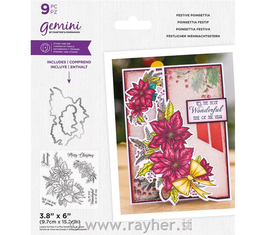 Fustella e timbri - Festive Poinsettia