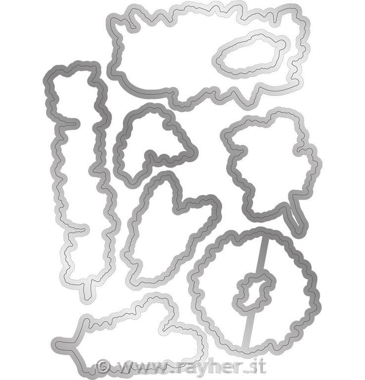 Rezalne šablone in štampiljke - Festive Embellishments