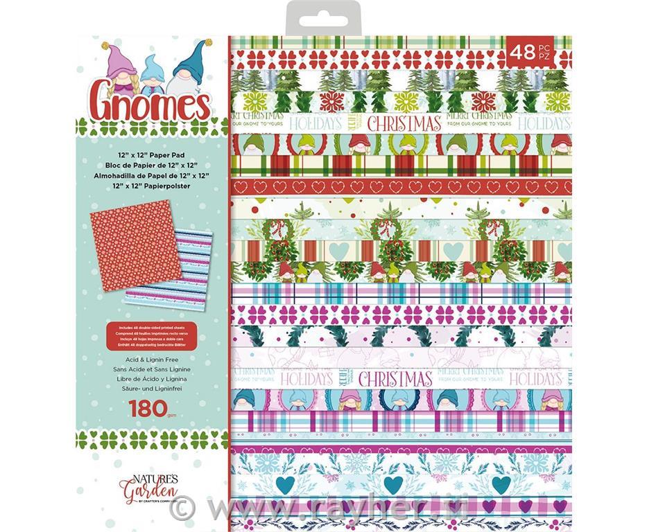 Set di carta scrapbook Gnome - 30.5x30.5