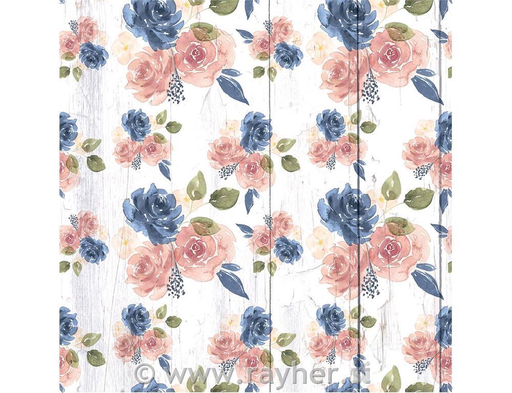 Set papirjev pergament Rose Garden, 30x30cm