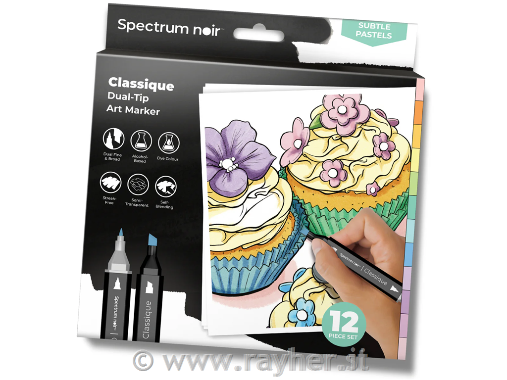 Spectrum Noir-Classique 12pc-Subtle Pastels