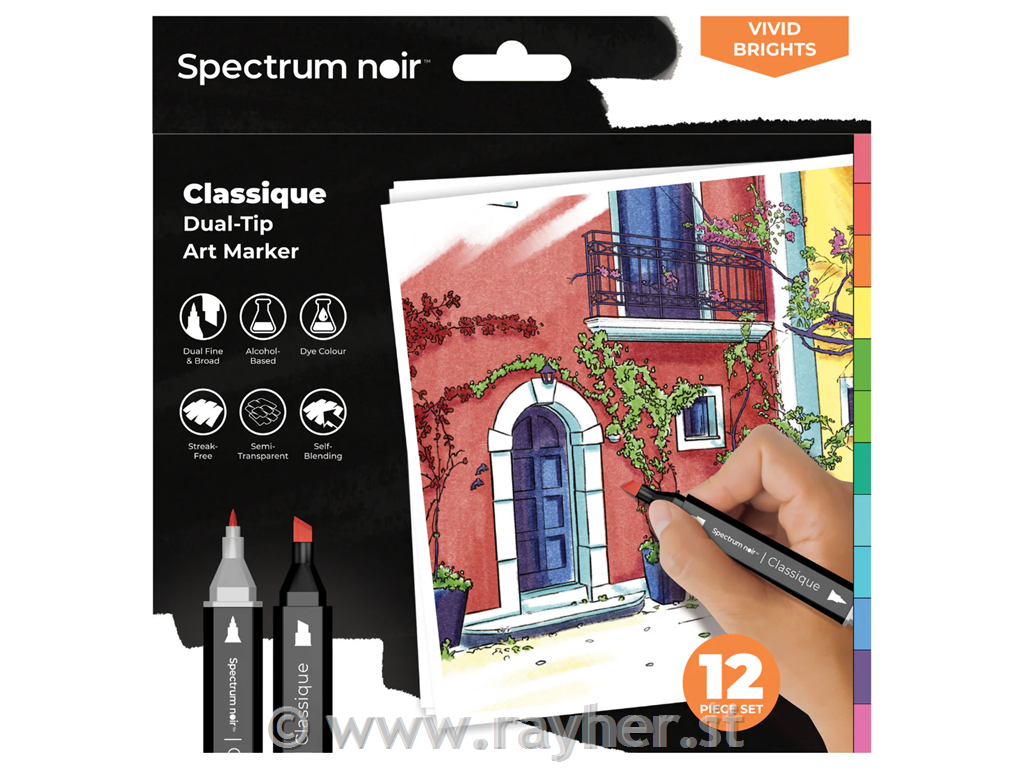 Spectrum Noir-Classique 12pc-Vivid Brights