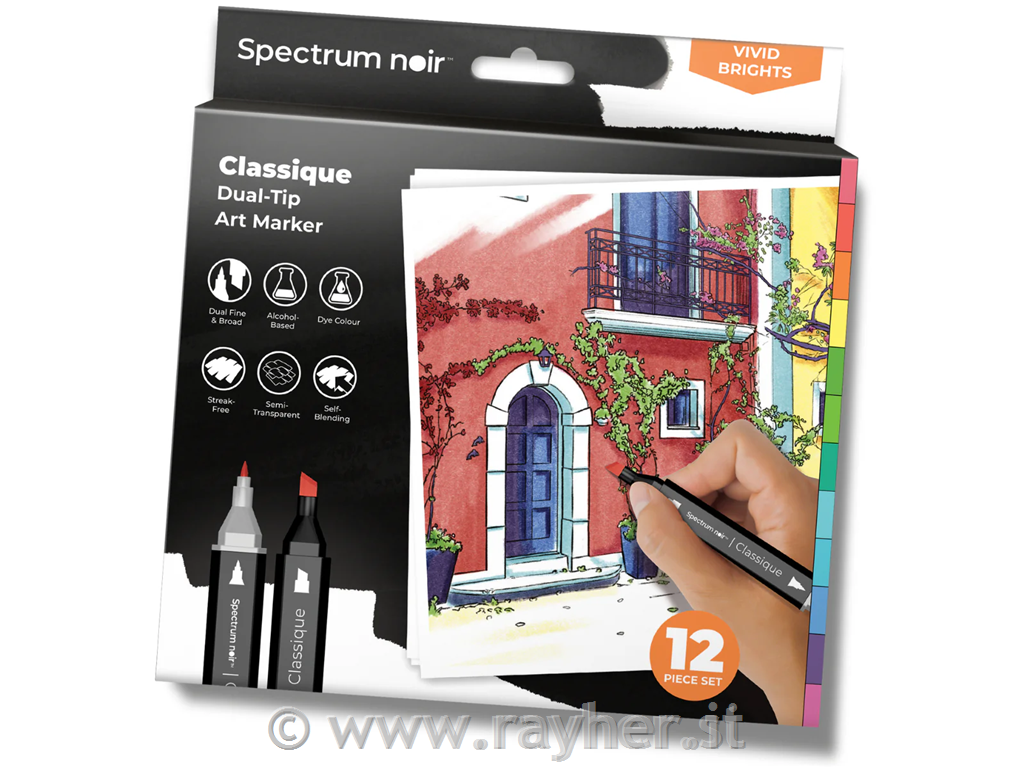 Spectrum Noir-Classique 12pc-Vivid Brights