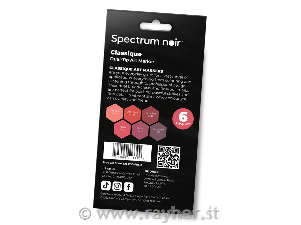 Spectrum Noir-Classique 6pc-Fiery Reds