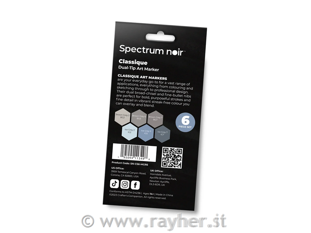 Spectrum Noir-Classique 6pc-Muted Greys