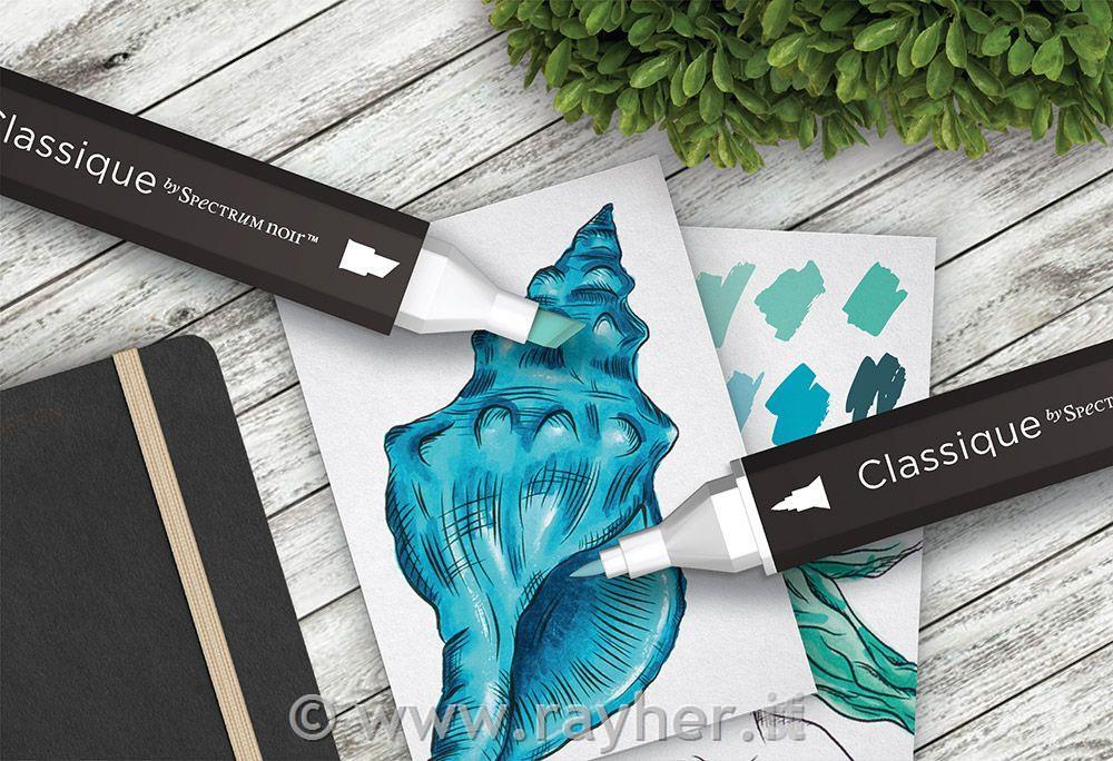 FLOMASTRI SPECTRUM NOIR, SET 6, TURQUOISES