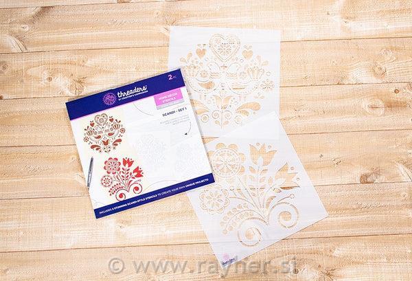 Stencil Scandi 1, set 2.