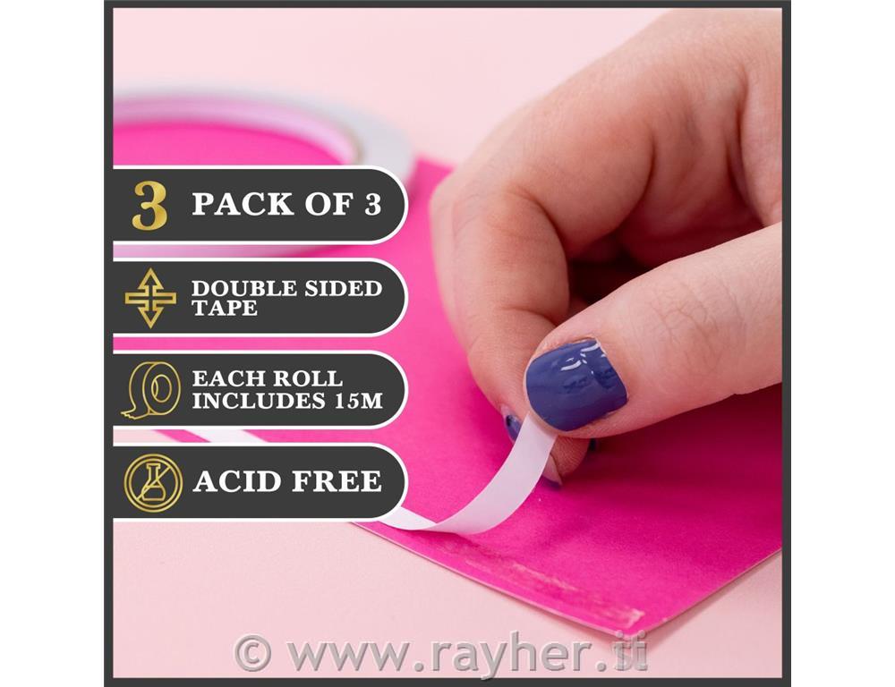 Obojestranki lepilni trak, Violet Studios, set 3