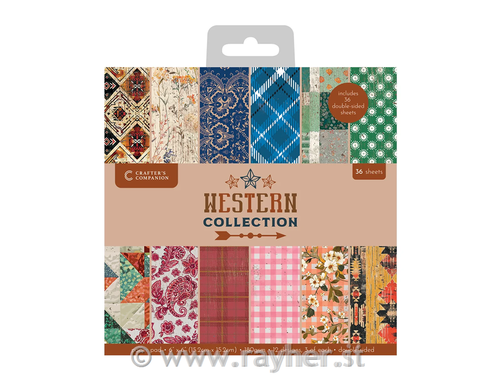 Set di carta 15x15cm, Western Collection