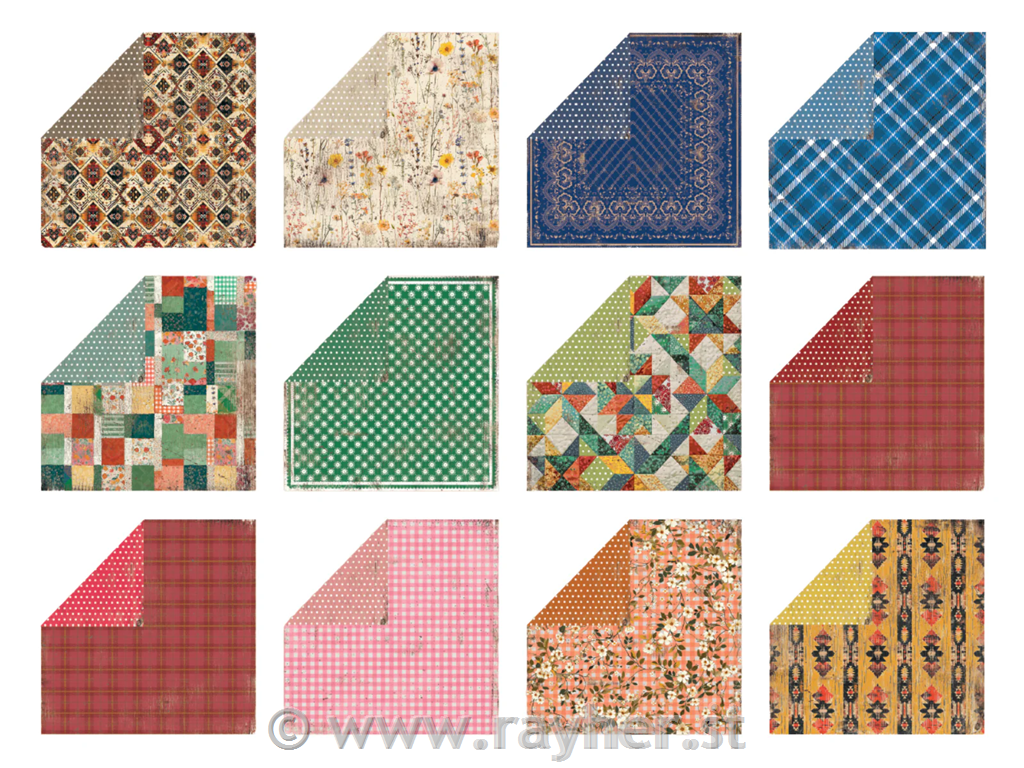 Set di carta 15x15cm, Western Collection