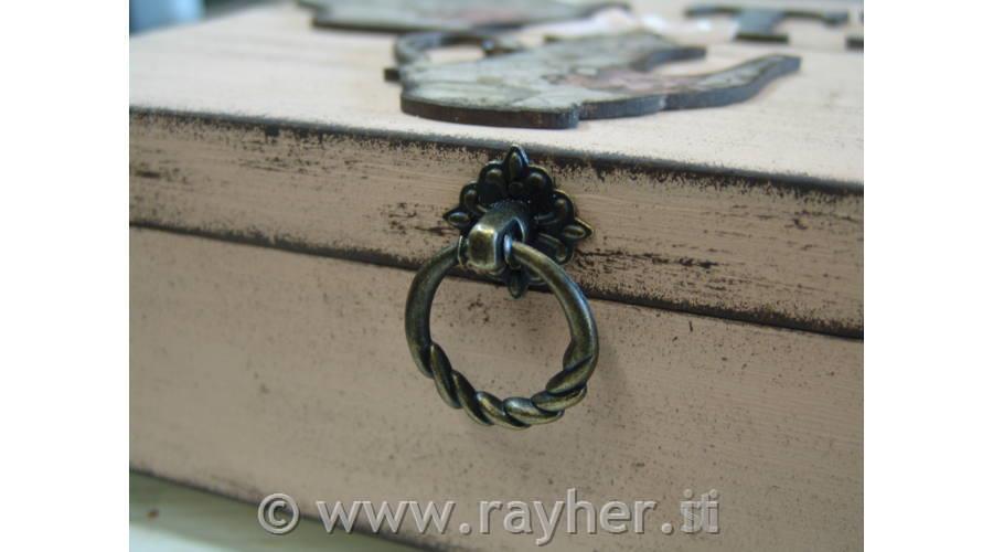 Manici in metallo rotondi (5 pezzi)+viti