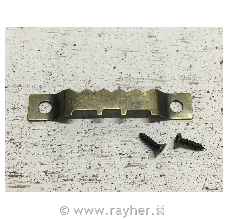 Kovinsko obešalo za slike + vijaki 4,5x0,8cm, 10 kosov