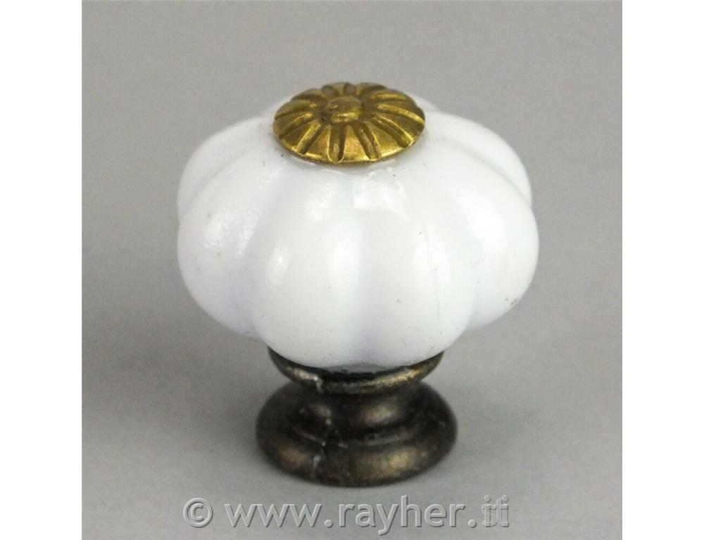 Ročaj za pohištvo bel, zlat, set 5