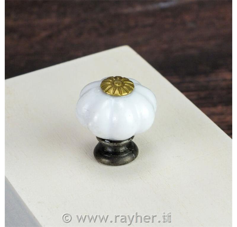 Ročaj za pohištvo bel, zlat, set 5