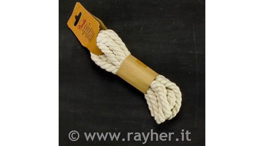 Corda intrecciata in cotone, 10 mm, 2,5m