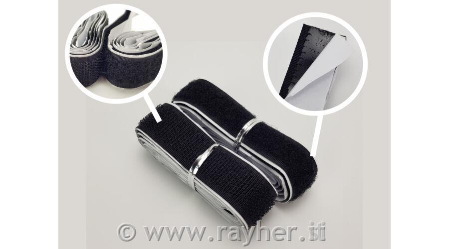 Trak ježek za zapiranje 1m, črn, 2 cm