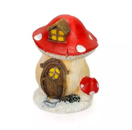 Casa a forma di fungo con illuminazione