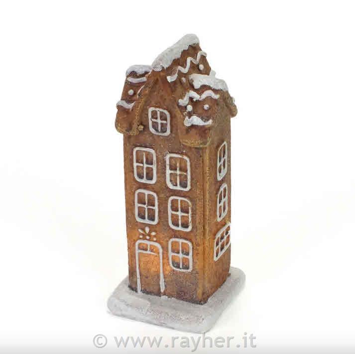 Casetta a due piani “biscotto” II, 14 cm