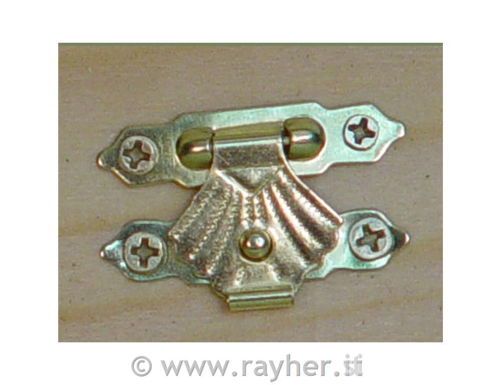 Kovinska zapirala, zlata, 5kom + vijaki, 2.8x2cm