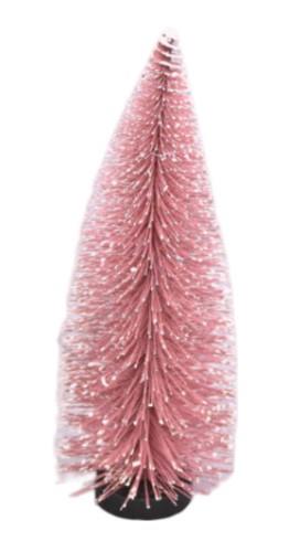 Smreka, zasnežena, roza, 25cm