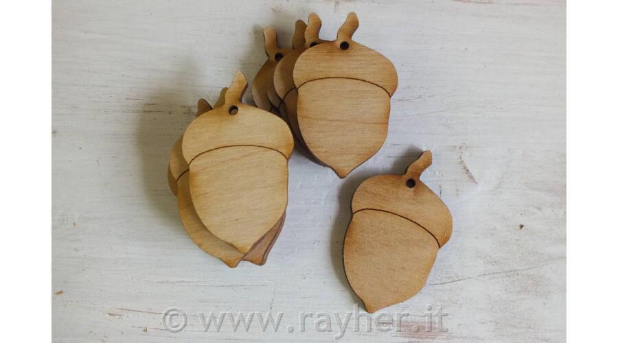 Decorazioni in legno, ghianda, 5cm