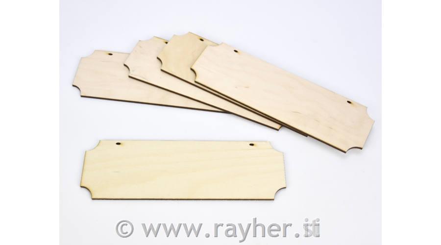 Insegna legno 20.2x6.5 cm