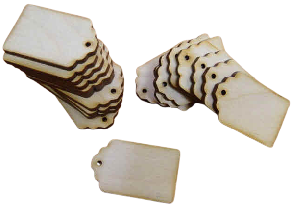 Tavoletta in legno, 3x4.5cm, set 10