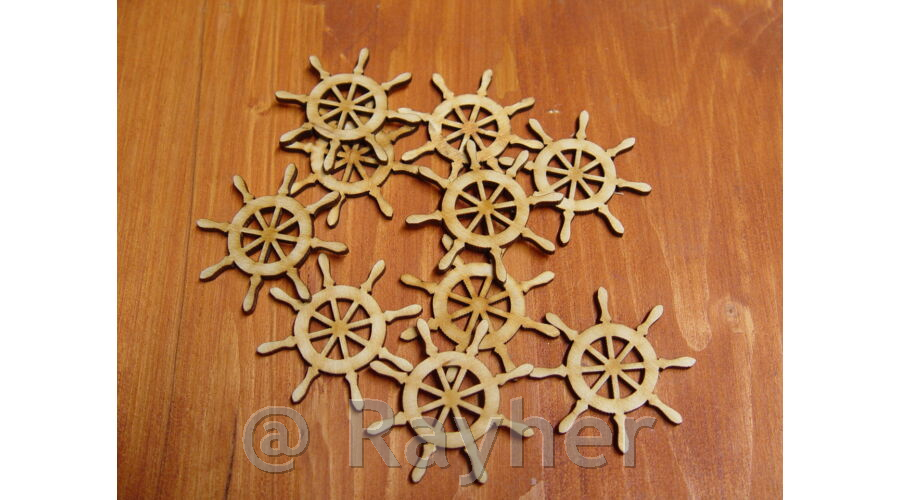 Ornamenti in legno, Timoni, 5 cm