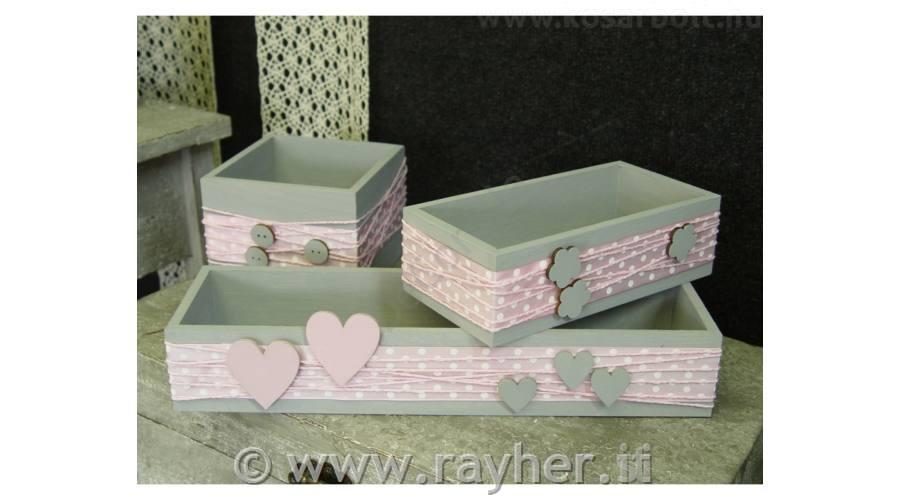 Ciondolo cuore legno, 5cm, set 10naturale