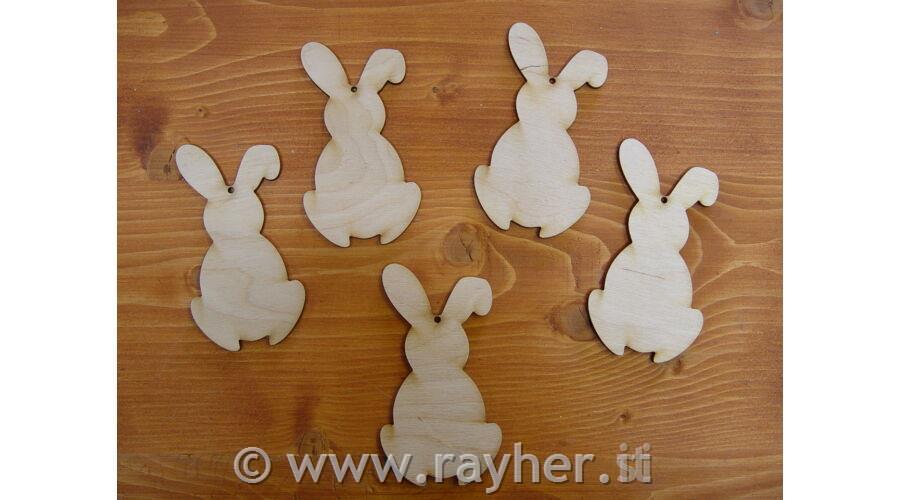 Wooden stork with baby 21cm