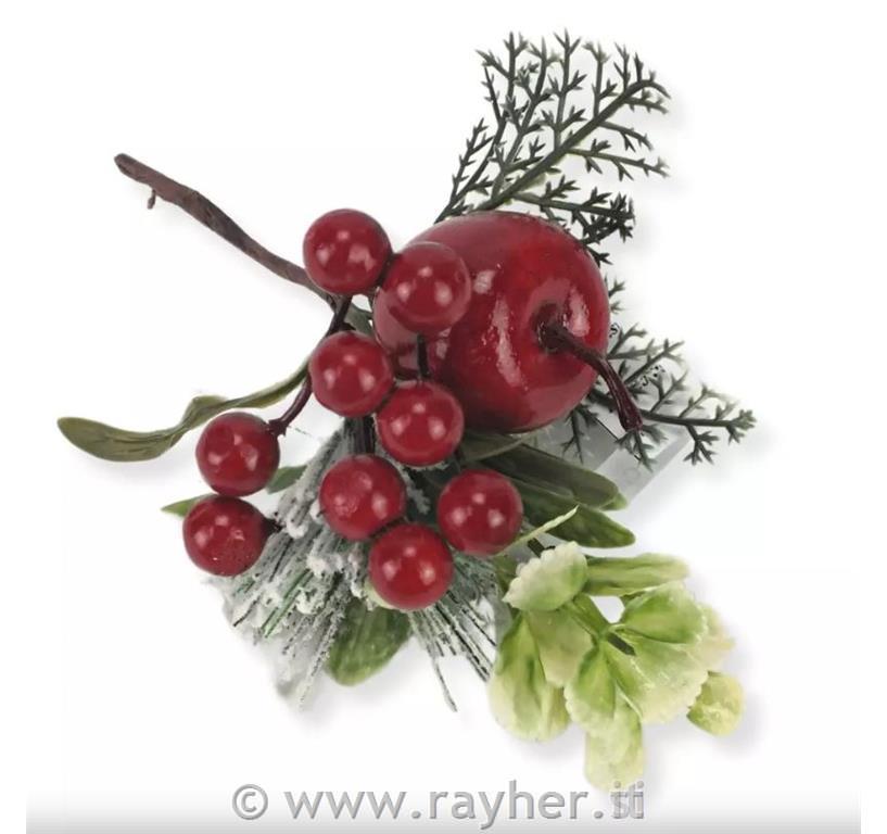 Vejica z jabolkom in jagodičevjem, 16 cm