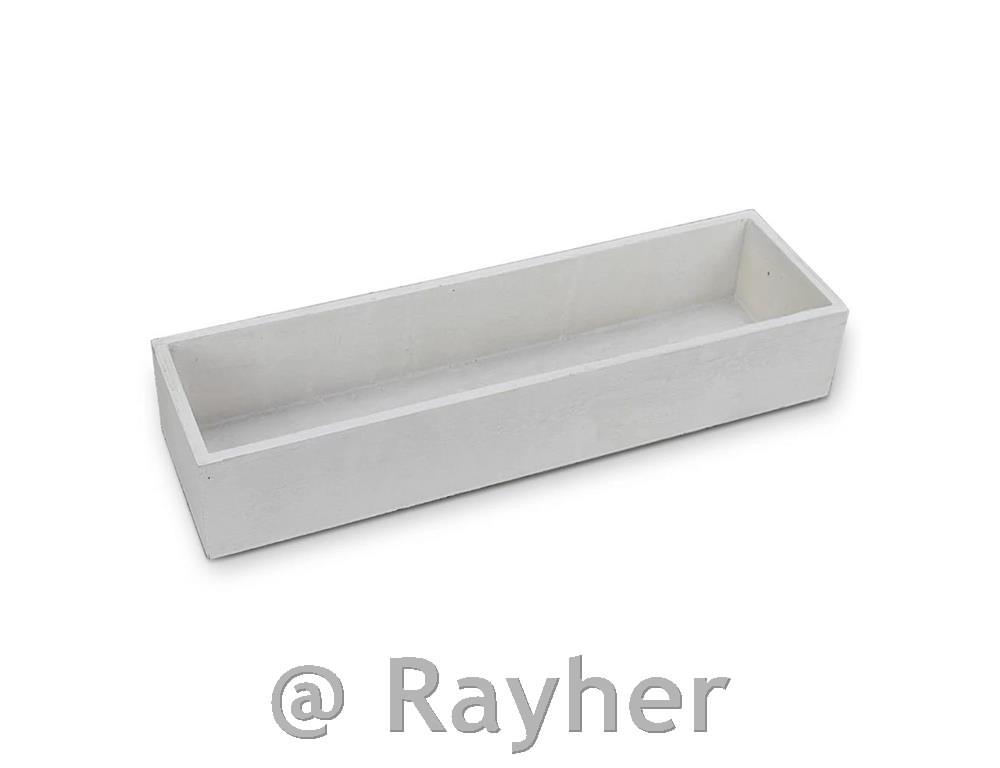 Vassoio in legno, rialzato, 35x10x6cmbianchi