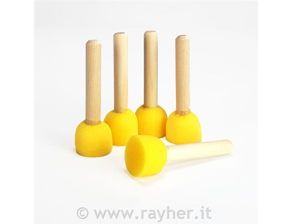 Čopiči gobice, 3cm, set 5